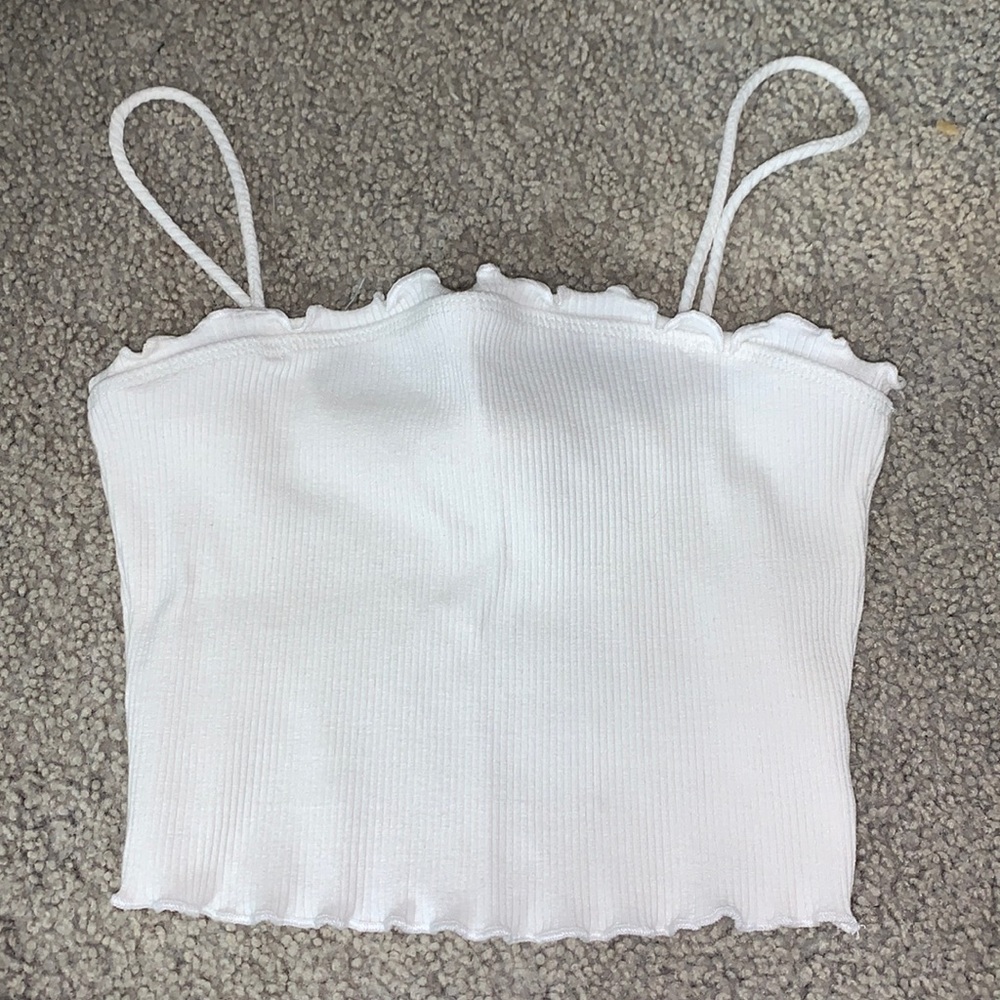 White ribbed tank top